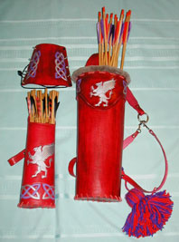 Aleksei's back quiver, bolt quiver and bracer