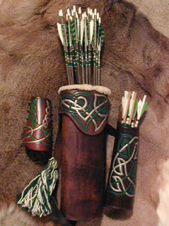Susan's quivers for arrows and bolts, and her bracer