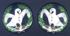 pair of Laurel/Pelican cloak plaques