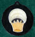 enamelled Silver Crescent medallion - black background