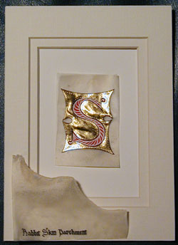 first examples of calligraphy and illumination done on first rabbit skin parchment